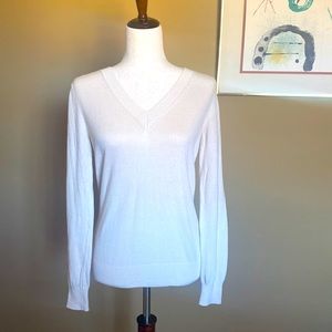 Vintage - Cream/off-white Moda International 85/15 silk & cashmere sweater (M).